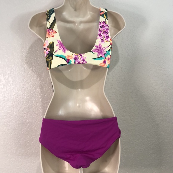 🆕 2pc Dippin Daisy’s Bird of Paradise Bikini Top With Pink Bottoms - Picture 7 of 9
